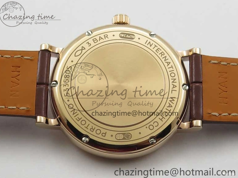 MIROTIME 0429 Portofino 37mm RG V7F 1:1 Best Edition Gray Dial on Deep Brown Leather Strap A SunProtective 7090